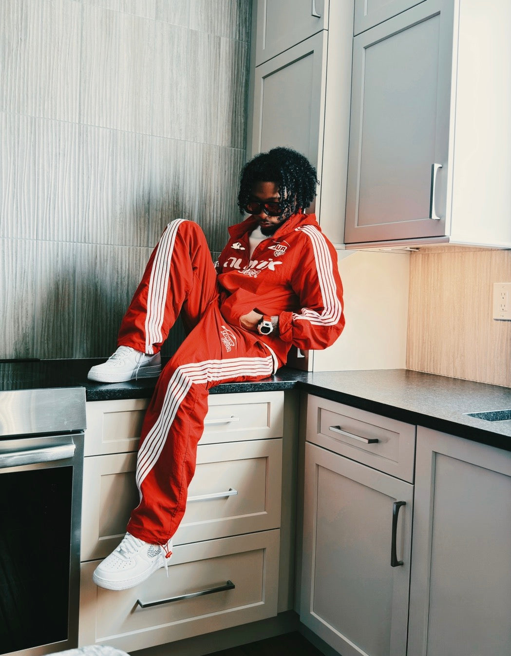 Tour Sport Red Tracksuit [ REFLECTIVE ]