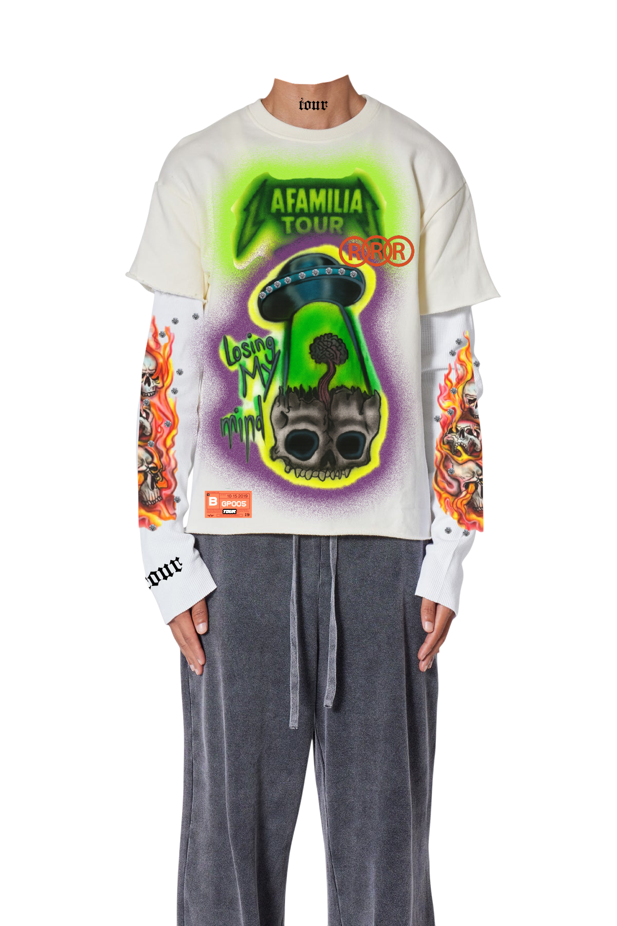 Double Sleeve Tour Airbrush Tee