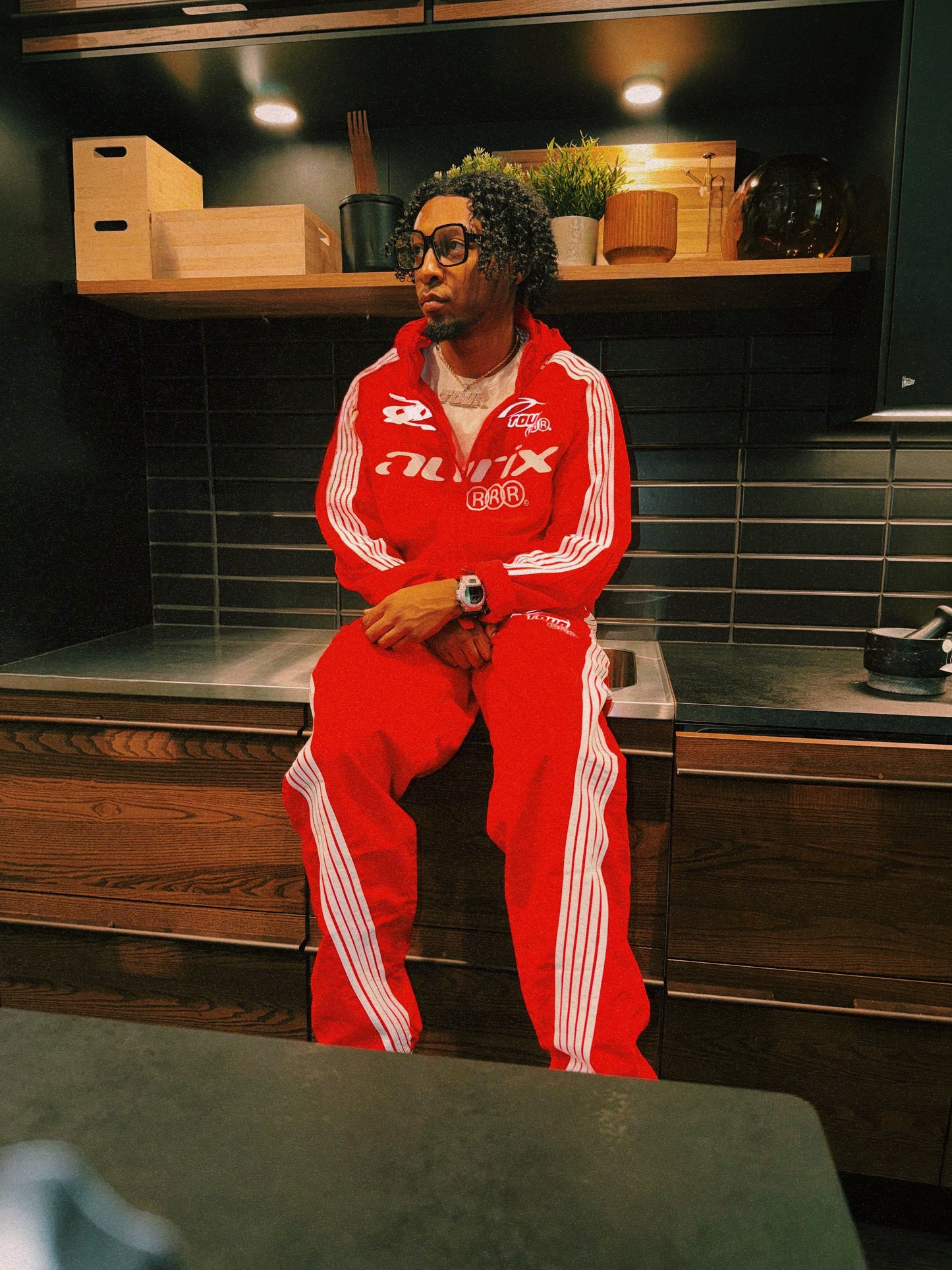 Tour Sport Red Tracksuit [ REFLECTIVE ]